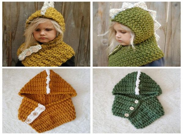 Berretti di dinosauro Cappelli per bambini e ragazzi in lana grossa Cappello invernale Bonnet Berretti firmati Berretti lavorati a maglia di marca Sku Cap 4558cm ZZA8353638185