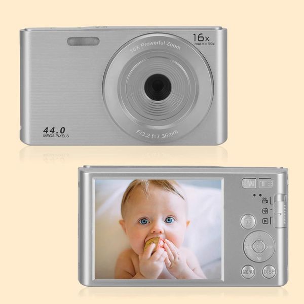 Zubehör Klassische 44-Megapixel-Vintage-Digitalfotokameras Zeitrafferaufnahme 4K-Foto-Kompakt-Vlog-Videorecorder für Kinder Geschenk