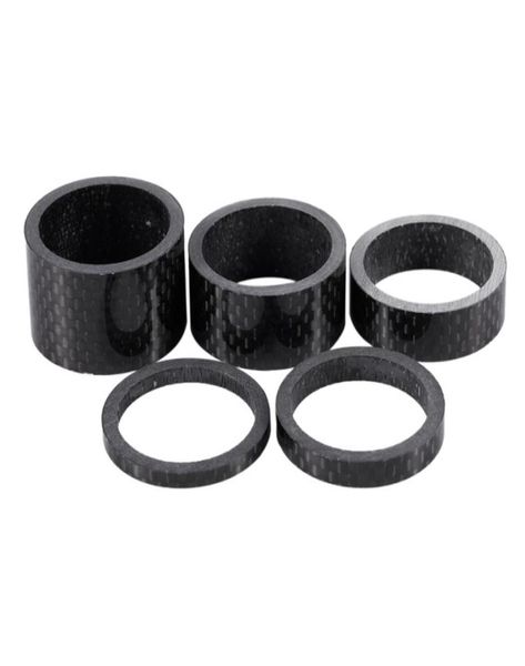 5 pièces 1 18 quot3mm 5mm 10mm 15mm 20mm rondelle en fibre de carbone ensemble de tête de vélo kit d'espacement de tige 3004627