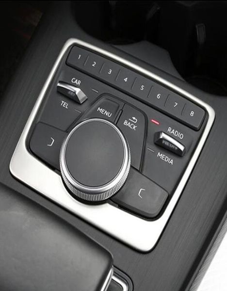 Console central do carro painel multimídia decorativa capa guarnição tiras de aço inoxidável para a4 b9 2017 estilo do carro 2726506