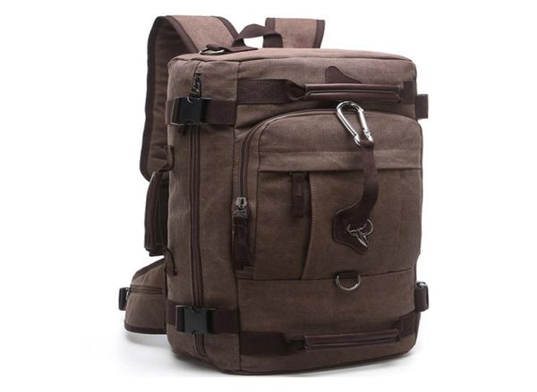 Nova mochila masculina de lona vintage mochila balde bolsa de ombro grande capacidade homem bolsa viagem montanhismo mochilas8340645