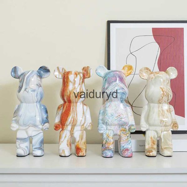 Objetos decorativos estatuetas 28cm urso violento cerâmica ornamentos feitos à mão armário de exibição moderna loja brinquedo vinho armazenamento dinheiro jarvaiduryd