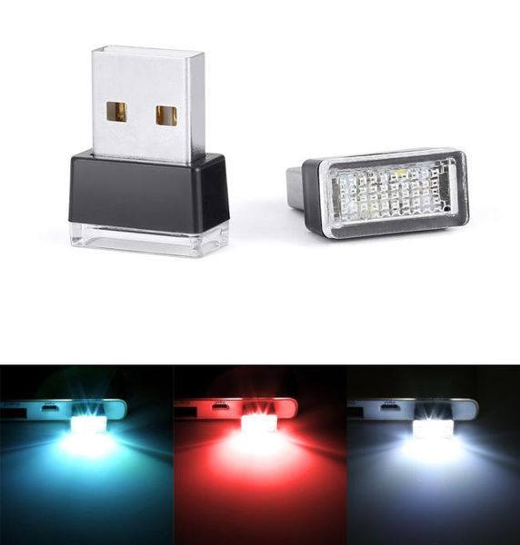 Mini LED Araba Işık Otomatik İç USB ATMOSHER Işık Fiş Dekor Lambası Acil Durum Aydınlatma Araç Aksesuarları PC için Evrensel Portable6892343