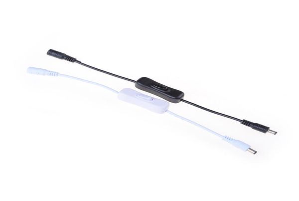 Interruttore della luce DC 12V Cavo di alimentazione maschio femmina 55x21mm Connettore DC ON OFF Interruttore 304 in linea 5V 12V 24V per lampada a strisce LED3250371