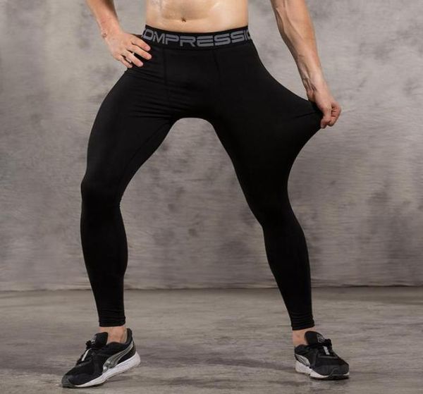 Vansikal Mens Sıkıştırma Tayt Cilt Pantolon Çalışıyor Joggger Fitness Egzersiz Spor Salonu Atletik Uzun Pantolon Spandex Hızlı Dry4836223