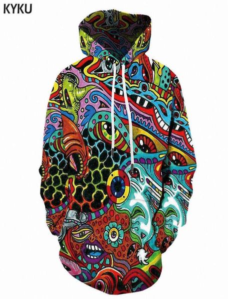 Kyku 3d hoodies anime moletom masculino dos desenhos animados impressão engraçado com capuz anime colorido moletom impresso psicodélico 3d impresso h06316089