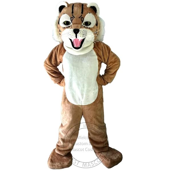 Costume della mascotte Wildcat della tigre di vendite calde di Halloween per la personalizzazione del supporto di spedizione gratuita per la vendita della mascotte del personaggio dei cartoni animati del partito