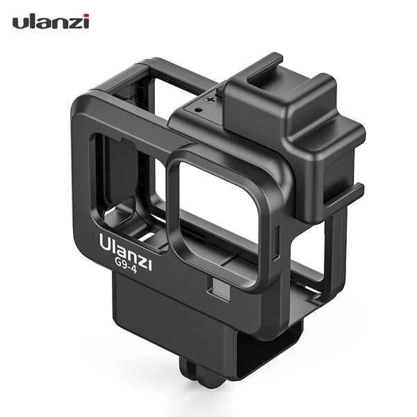 Fotocamere Ulanzi G94 Action Vlog Gabbia per fotocamera Custodia protettiva in plastica con doppio supporto per slitta fredda Adattatore filtro da 55 mm per GoPro Hero 9