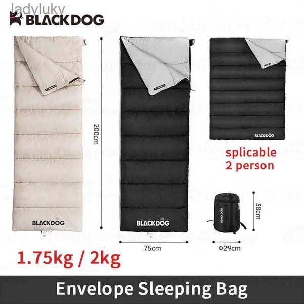 Спальные мешки Naturehike BLACKDOG 12 ~-8 Конверт Хлопковый спальный мешок Сращиваемый 1-2 человека Одеяло для кемпинга Трехсезонная палатка OutdoorL240111