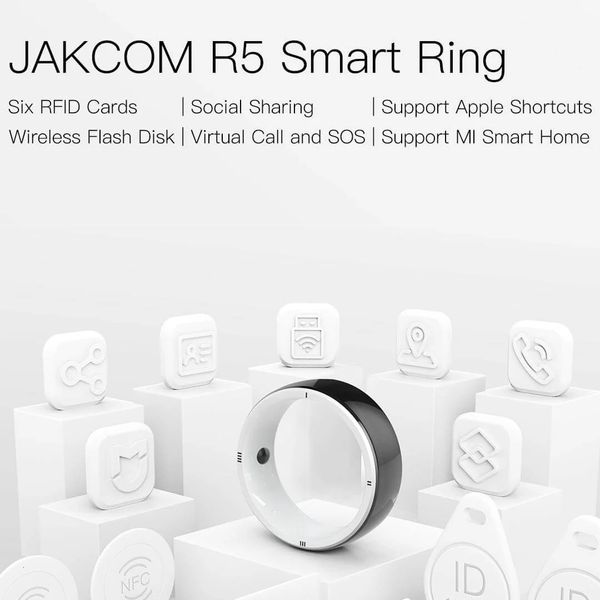 JAKCOM R5 Smart Ring 6 RFID-Karten Smart Wearable Device Watch NFC Wear für IOS Android Mobile Armband PC Ewelink Switch Watch 240110