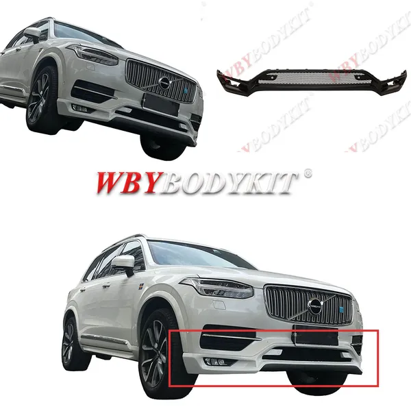 2014–2024 Volvo XC90, modifizierte HEICO Sport-Version, kleine Einfassung vorne und hinten, Lippe vorne, Kinn, Frontspoiler, vordere Stoßstange, Auspuff, Karosserie-Kits, Auto-Außenseite