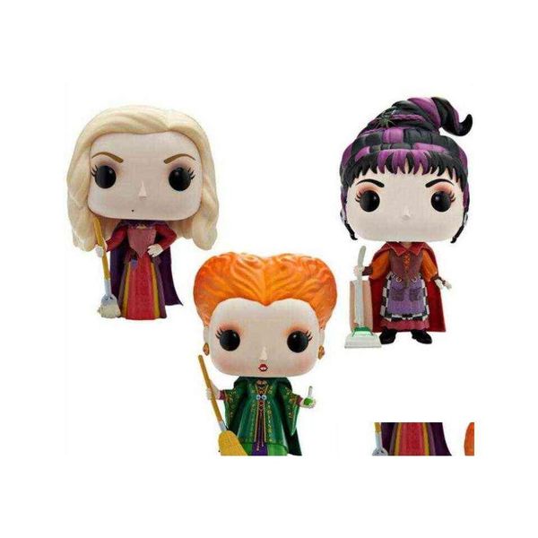 Figuras de brinquedo de ação Hocus Pocus Sanderson Irmãs Winifred Mary Sarah Viny Figura Modelo Brinquedos W220920 Drop Delivery Gifts Dh19T Dhvw7