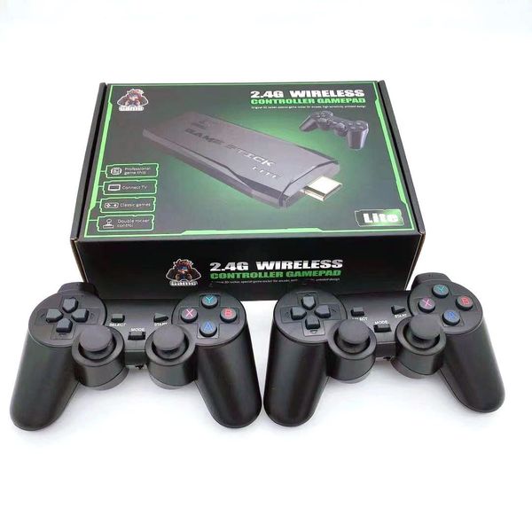 Консоль видеоигр M8 64G 24G Double Wireless Stick 4K 10000 Games Retro Game Controller FDJDG LQHHU