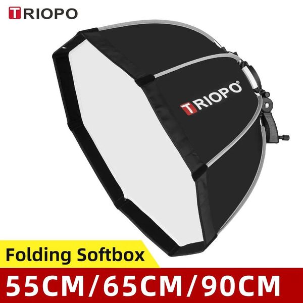 Triopo 55 cm 65 cm 90 cm 120 cm faltbare Octagon-Softbox-Halterung, Softbox-Griff für Godox Yongnuo Speedlite-Blitzlicht