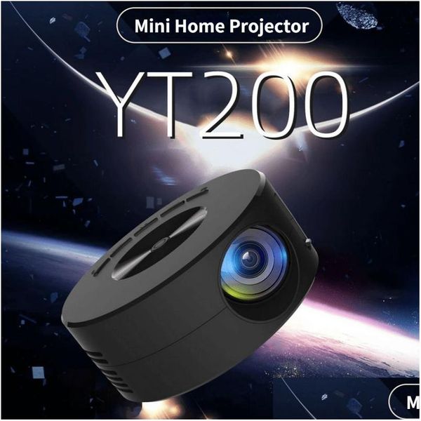 Projetores Mini Projetor de Vídeo Portátil Smart Tv Wifi Led Fl Hd 1080P Home Theater Filme Cinema Telefone Beamer Drop Delivery Electron Dhjmv