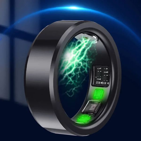 Mode Gesundheit Smart Ring Herzfrequenz Blut Sauerstoff Körper Temperatur Überwachung Tracker Smart Finger Digital Ring für Männer Frauen 240110