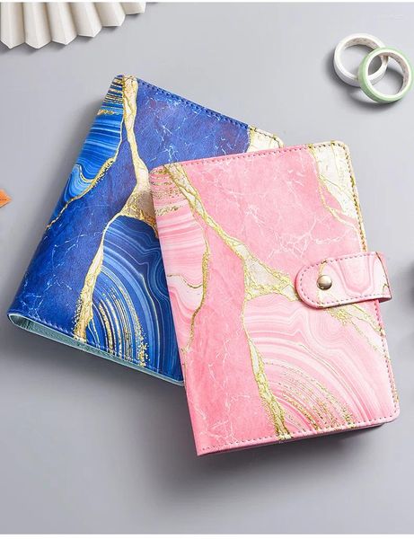 Borsa con cerniera Raccoglitore con stampa a colori Notebook in PU Pelle Libro di contabilità creativo Cancelleria per ufficio con budget in contanti