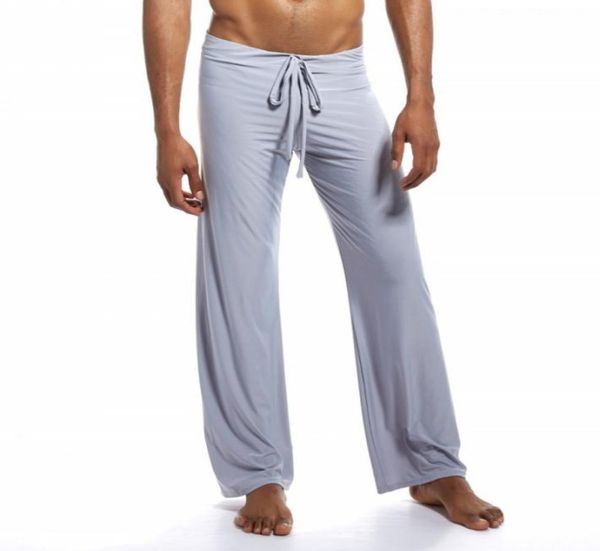 Indumenti da notte per uomo biancheria intima sexy pigiama maschile pantaloni per la casa ropa intimo uomo cravatta leggings pigiama per il tempo libero pantaloni fondo notte9523814