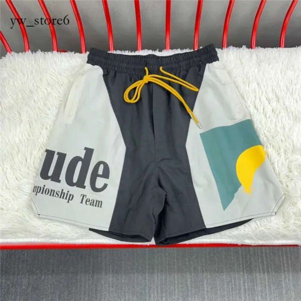 Rhude Shorts Designer Homens Mens Cordão Calças Ativas Verão Moda Praia Azul Vermelho Preto Rua Desgaste Correndo Esportes Jogging Curto 2621