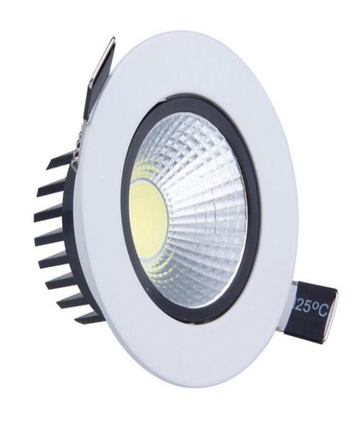 Regulável 9w 15w quente purecold branco cob led para baixo luz 85265v led spot recesso lâmpada do teto regulável led teto downlight cob3017789