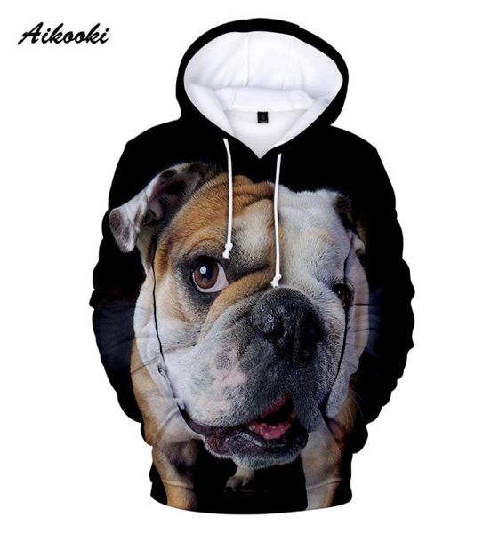 Sevimli Fransız Bulldog Hoodies Menwomen Moda Kış Hoodie 3D Tam Baskı Yatak Köpek Tasarım Boygirls Sweatshirt Hoody2177814