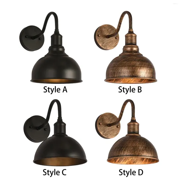 Lâmpadas de parede Industrial Sconce Lâmpada Decorativa E27 Rústico Metal Retro Luz para Cozinha Casa Banheiro Corredor Decoração