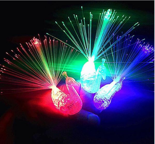 Cadılar Bayramı Dekorasyon Led Lazer Işık Aydınlık Lfinger Ring Colofrul Peacock parmak ışık lambası Led Finer Oyuncak Kids Yenilik Flash Toy1423179