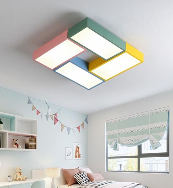 Teto led luz moderna nórdico crianças quarto lâmpada do teto led casa luz com controle remoto lâmpada do quarto color7086400