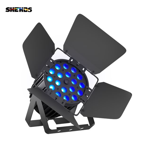 Shehds nova grande liga de alumínio led zoom par 18x18w rgbwa uv 6in1 iluminação lâmpada cob de alta potência para luzes de casamento