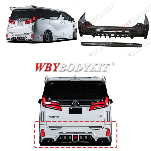 Aggiornamento Toyota Alphard 2018-2023 NOME KIT CORPO ROWEN Paraurti anteriore Fear Accessori esterni Spoiler posteriore Minigonne laterali con spoiler Parafanghi Cofano motore Griglia