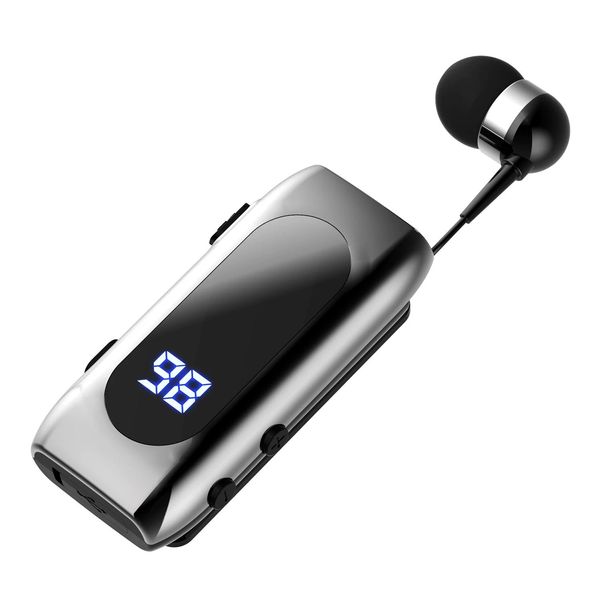 Cuffie K55 Lavalier Business Bluetooth 5.2 Cuffie Tempo di conversazione/musica 20 ore, Display digitale a LED, Auricolari wireless con cancellazione del rumore