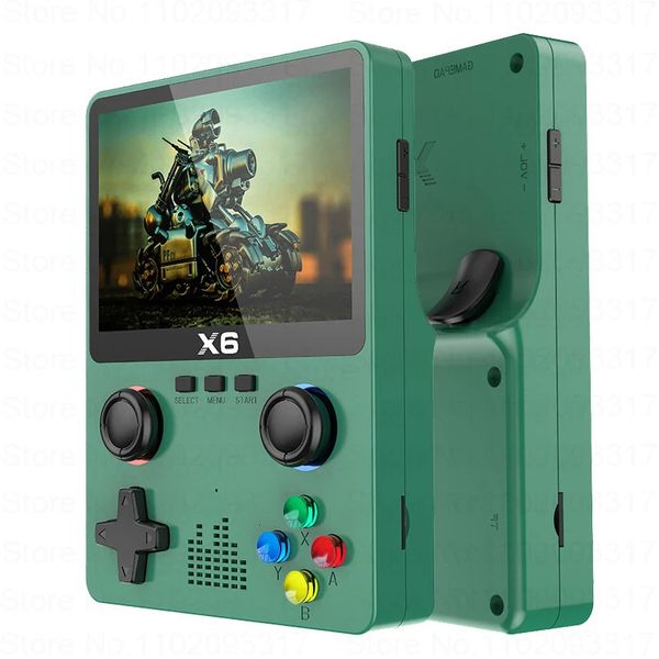 X6 Console di gioco retrò portatile 4K 10000 giochi Box Mini dispositivi di gioco video portatili da 35 pollici Lettore per adulti Regali per bambini 240111