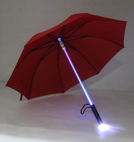Legal lâmina corredor sabre de luz led flash luz guarda-chuva rosa garrafa lanterna noite walkers5883187