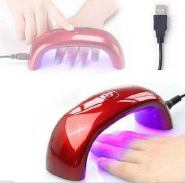 2021Mini USB 9W 3 LED UV Nail Dryer Lampada polimerizzante Macchina Gel Nail Polish Potente lampada UV Luce Nail Polish Fast Dry Colors2022 LL