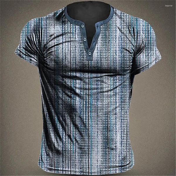 Magliette da uomo T-shirt casual stampata in 3D con stampa di lettere vintage T-shirt alla moda oversize a maniche corte da strada