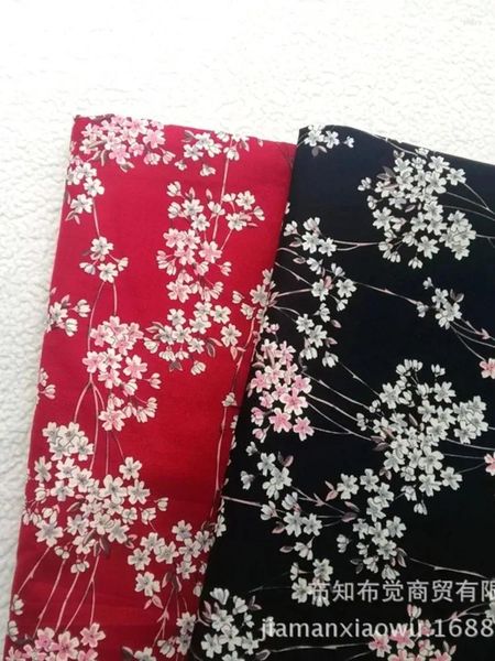 Herrenhosen Hefeng Baumwolle Leinwandbindung Stoff Druck Handgemacht DIY Tasche Kleidung Japanische Pflaumenblüte