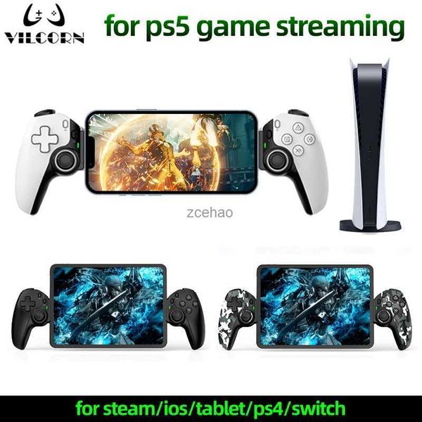 Gamecontroller Joysticks VILCORN Bluetooth-kompatibler Gamecontroller für iOS Android Mobile Gamepad für P5 Streaming PC Switch mit Hall Turbo