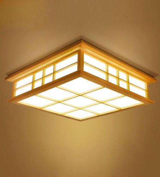 Luzes de teto estilo japonês lâmpada tatami led iluminação de teto de madeira sala de jantar quarto lâmpada sala de estudo casa de chá 00339402058