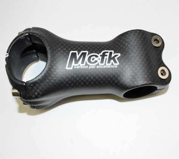 MCFK 3k Attacco manubrio in fibra di carbonio Bicicletta parti della bici stelo in carbonio 318MM x 60 70 80 90 100 110 120mm angolo 6° OPACO LUCIDO strada MTB7765111