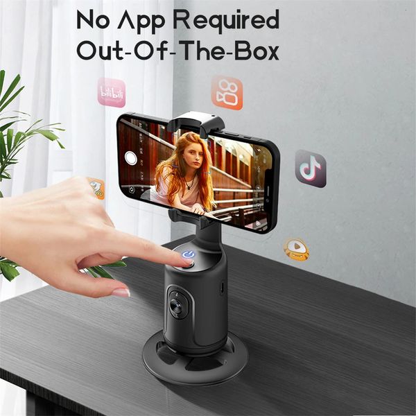 Auto Face Tracking Gimbal Phone Vlog Live Selfie Stick Smart Holder AI Acompanhamento Vídeo Estabilizador Tripé 240111