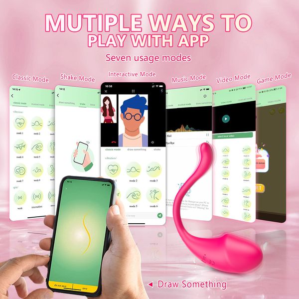 Controle de longa distância app controle vagina bolas wearable bluetooth app vibrador para mulheres g-ponto vibradores brinquedos sexuais ovo vibratório