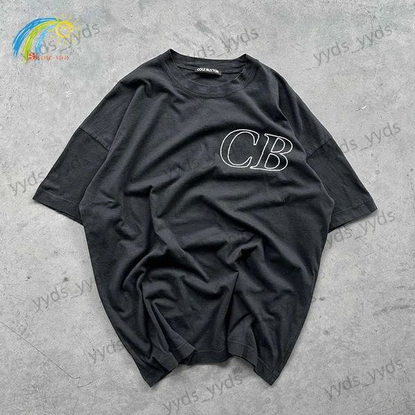 Мужские футболки 23SS Лучшее качество 100% хлопок Простые полые буквы с вышивкой Футболка CB Черная футболка Cole Buxton для мужчин и женщин с бирками T240112