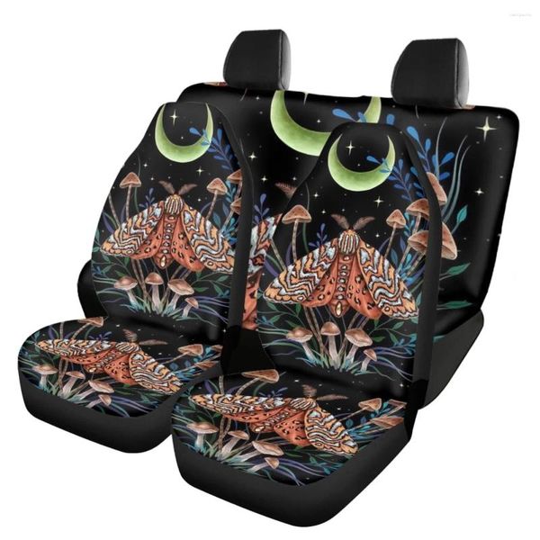 Чехлы на автомобильные сиденья, прочный защитный чехол с грибами, художественный дизайн, передняя и задняя часть автомобиля, сверхпрочный нескользящий чехол, универсальная подушка