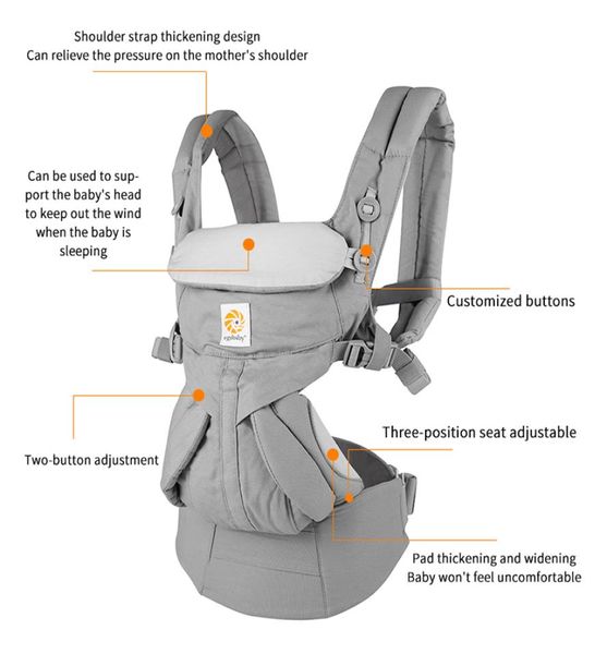 Egobaby omni 360 Babytragetuch, multifunktional, atmungsaktiv, für Neugeborene, bequeme Babytrage, Sling-Rucksack, Kinderwagen, Y2242111