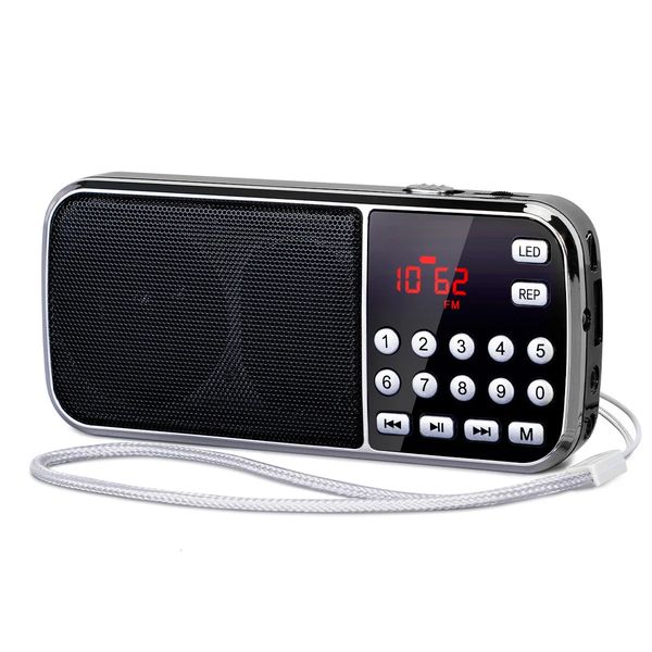 PRUNUS J189 Rádio Portátil AM FM Bolso Portátil HIFI Alto-falante Estéreo Tempo Bluetooth Rádios Digitais Recarregável USB 240111