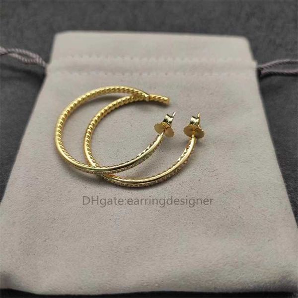 Orecchini a cerchio per donna Gioielli di lusso di moda semplice aretes designer stud ear vintage delicato zircone placcato in oro