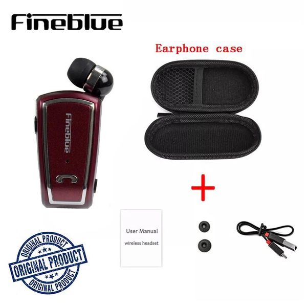 Fones de ouvido Fineblue FV3 Business Bluetooth Headset FV3 Tipo telescópico Colar Clipe HD Som Fone de ouvido com microfone chamada fone de ouvido retrátil