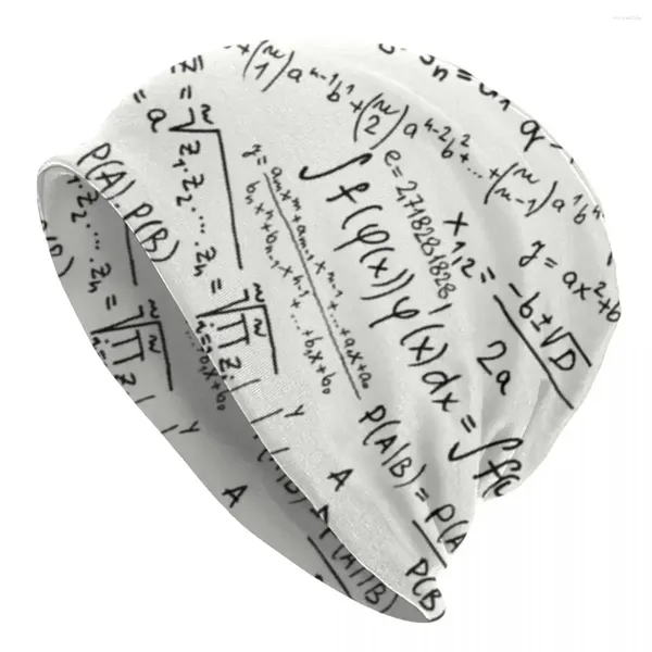 Berets Mathematik Formeln Skullies Beanies Caps Mode Winter Warme Männer Frauen Stricken Hüte Erwachsene Unisex Geek Mathematik Physik Motorhaube