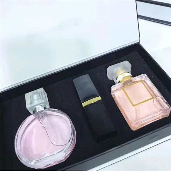 i migliori set di trucchi venduti nel 2021 Collezione Rossetto opaco Profumo da 15 ml Kit cosmetico 3 in 1 con confezione regalo per donna Consegna gratuita e veloce 96 pezzi