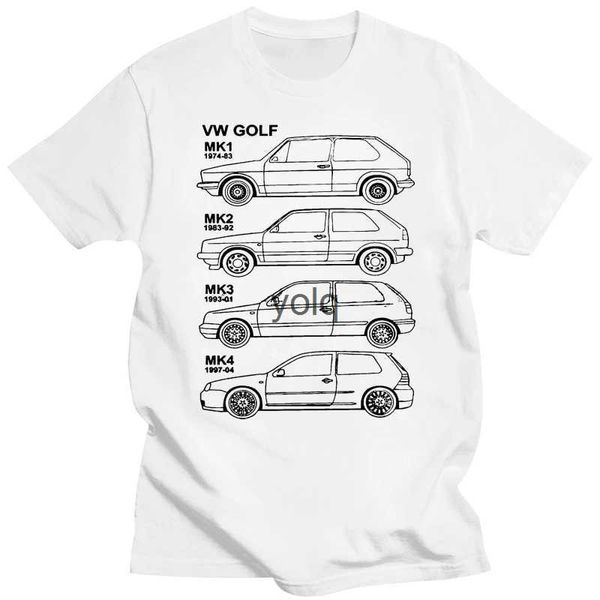 T-shirt da uomo Germania Classic Car er 1 4 Car White New Style 3D stampato T-shirt da uomo Homme Summer Make T Shirtsyolq